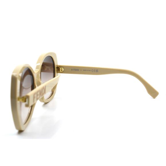 NEW FENDI FE40112I 57F SHINY BEIGE BROWN GRADIENT AUTHENTIC SUNGLASSES - Picture 9 of 12
